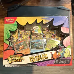 Pokemon Ascended Heroes First Partners Deluxe Pin Collection Box Tepig Totodile… - Image 1