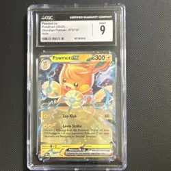 Pawmot ex SV03: Obsidian Flames CGC 9 073/197 Double Rare Holo Pokemon TCG - Image 1