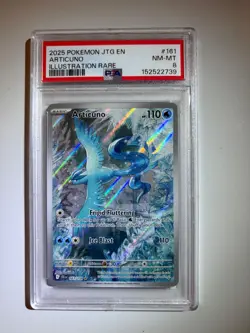2025 POKEMON JTG EN-JOURNEY TOGETHER ILLUSTRATION RARE #161 ARTICUNO PSA 8 - Image 1