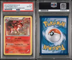 2013 Pokemon Black & White Charizard Cosmos Holo 19/113 PSA 6 - Image 1