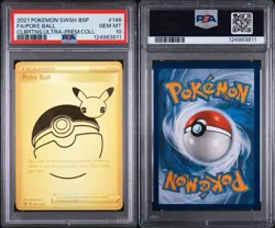 2021 Pokemon Celebrations Poke Ball SWSH146 Promo PSA 10 - Image 1