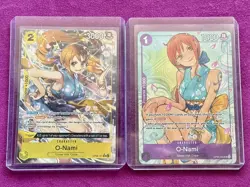 One Piece TCG O-Nami Alt Art Lot OP06-101 + OP05-062 Full Art Rare NM - Image 1