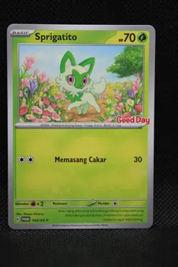 Pokemon Promo Stamped Good Day Indonesia 143/SV-P Sprigatito 2024 - Image 1