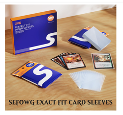 NEW • SEFOWG • PERFECT FIT INNER trading CARD SLEEVES 500 PACK 63mm x 88mm - Image 1
