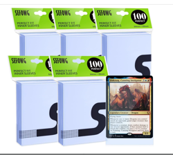 NEW • SEFOWG • PERFECT FIT INNER trading CARD SLEEVES 500 PACK 63mm x 88mm - Image 2