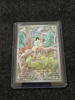Meowth 106/094 Illustration Rare Phantasmal Flames Pokemon Card TCG NM/Mint - Image 1
