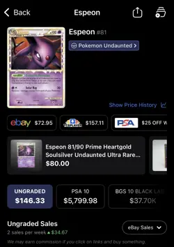 Pokemon Binder 1999 Vintage And New Pokemon Cards! Espeon 81/90 - Image 4