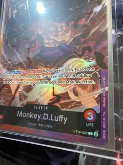 One Piece Monkey D. Luffy Leader Foil ST10-002 Ultra Deck 6000 Power Card - Image 3