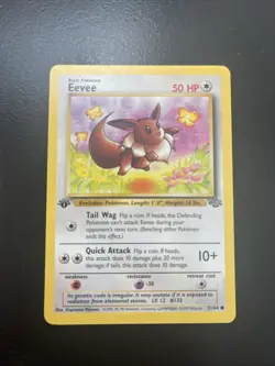 Pokemon Card 1st Edition Jungle Eevee 51/64 - Image 1