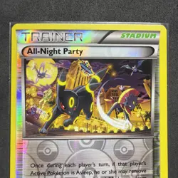 All-Night Party 96/122 XY Breakpoint Reverse Holo Pokemon Card. - Image 1