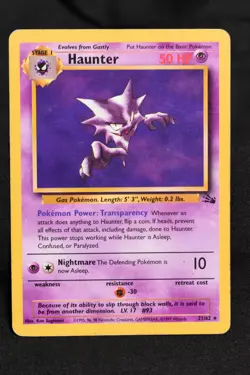 Haunter 21/62 MP Fossil Regular Rare Unlimited Pokemon TCG Card - Image 1