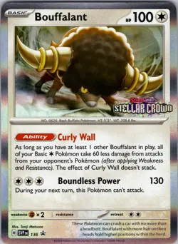 Bouffalant Promo SV: Scarlet & Violet Promo Cards 136 NM - Image 1