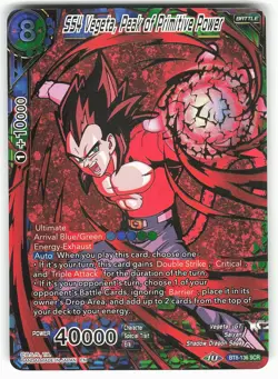 SS4 Vegeta, Peak of Primitive Power BT8-136 SCR Dragon Ball Super Card - Image 1