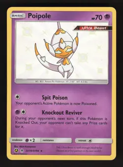 Poipole SV19/SV94 Pokemon Hidden Fates Shiny Holo Card - Image 1