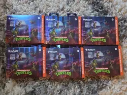MTG Teenage Mutant Ninja Turtles Collector Booster Lot of 6 - 15 Cards SEALED - Image 1