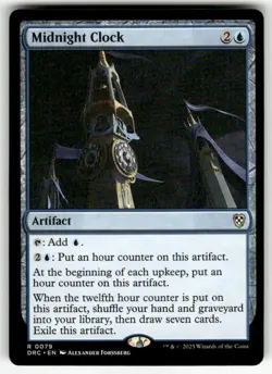 MIDNIGHT CLOCK #79 MTG COMMANDER: AETHERDRIFT RARE - Image 1