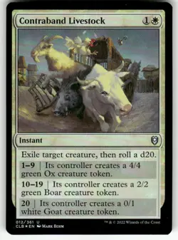 CONTRABAND LIVESTOCK #12 MTG COMMANDER LEGENDS: BATTLE FOR BALDUR'S GATE FOIL - Image 1