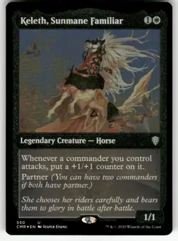 KELETH, SUNMANE FAMILIAR (FOIL ETCHED) #550 MTG COMMANDER LEGENDS UNCOMMON - Image 1