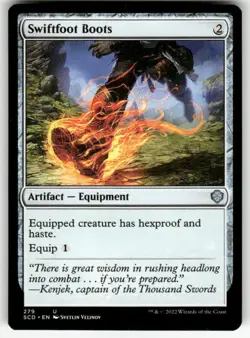 SWIFTFOOT BOOTS #279 MTG STARTER COMMANDER DECKS UNCOMMON - Image 1