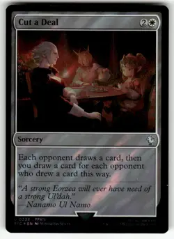 CUT A DEAL (SURGE FOIL) #238 MTG COMMANDER: FINAL FANTASY UNCOMMON - Image 1