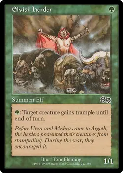 ELVISH HERDER x1 mtg LP Urza's Saga 1 Common - Image 1