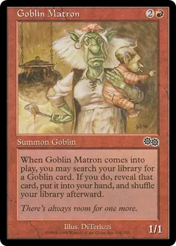 GOBLIN MATRON x1 mtg NM Urza's Saga 1 Common UNPLAYED - Image 1