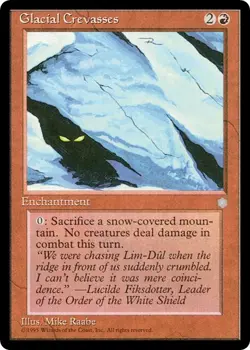 GLACIAL CREVASSES x1 mtg NM/NM- Ice Age 1 Rare UNPLAYED - Image 1