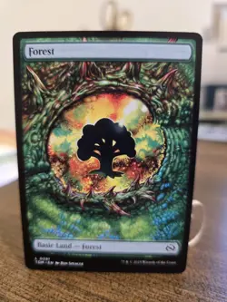 MTG, Forest FOIL NEAR MINT DRAGON EYE FULL ART (0291) Tarkir: Dragonstorm Foil - Image 1