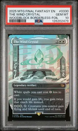 PSA 10 FINAL FANTASY #330 The Wind Crystal (Borderless - Foil ) - MTG - Image 1