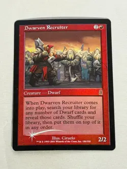 MTG FOIL Dwarven Recruiter Odyssey Magic the Gathering - Image 1