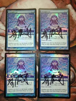 FOIL Thoughtcast Greg Hildebrandt (1939-2024) Signed X4 *Playset* 1st Edition - Image 1