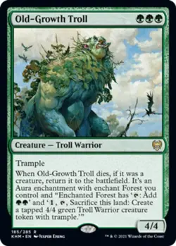 x1 Old-Growth Troll - Foil R MTG Kaldheim M/NM, English - Image 1