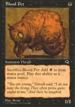 Moderate Play, English MTG Regular Blood Pet Tempest Magic the Gathering - Image 1