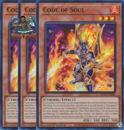 Yugioh! 3x Code of Soul MP25-EN206 Ultra Rare 1st Ed NM - Image 1