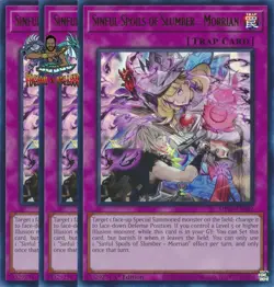 Yugioh! 3x Sinful Spoils of Slumber - Morrian MP25-EN202 Ultra Rare 1st Ed NM - Image 1