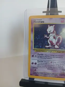 Mewtwo 10/130 Base Set 2 Big SWIRL Holo Rare 2000 WOTC Pokemon Card TCG - NM/LP - Image 2