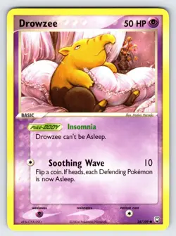 Drowzee 54/109 2004 EX Team Rocket Returns Pokemon Card TCG Nintendo - Nm/Vlp - Image 1