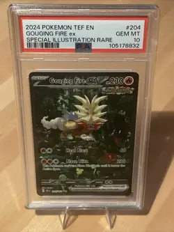 Gouging Fire ex 204/162 Special Illustration Rare Pokemon Temporal Forces PSA 10 - Image 1