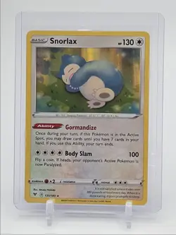 SNORLAX 2020 POKEMON SWSH VIVID VOLTAGE RARE HOLO 131/185 Q6650 - Image 1