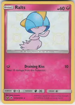 Ralts SV34/SV94 Shiny Rare Hidden Fates Shiny Vault Pokemon Near Mint - Image 1