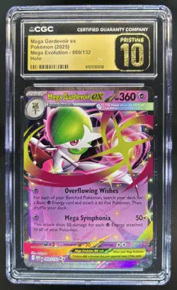 2025 Pokemon Mega Evolution Gardevoir ex PRISTINE Double Rare #060/132 CGC 10 - Image 1