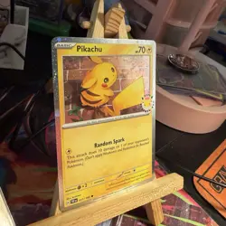 Pikachu 051/162 SWIRL/STAMPED Pokemon Day 30th Anniversary Pokemon TCG MINT - Image 2