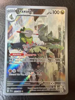 Pokemon TCG Fraxure 077/064 SV: Shrouded Fable Illustration Rare Holo - Image 1