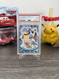 1999 Topps Pokemon TV Animation Blastoise #9 PSA 9 - Image 1