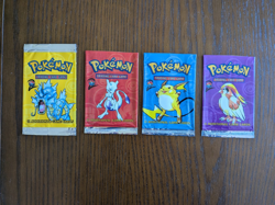 EMPTY Pokemon Base Set 2 Art Set x4 Booster Pack Wrappers WOTC Gyarados Mewtwo - Image 1