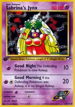 1x Sabrina's Jynx - 59/132 - Uncommon - 1st Edition Lightly Played Pokemon G1 - - Image 1