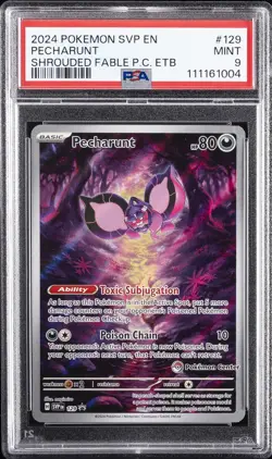 2024 POKEMON SVP EN-SV BLACK STAR PROMO #129 PECHARUNT PSA 9 - Image 1