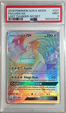 Pokemon TCG - Lugia GX 227/214 Lost Thunder -Sun & Moon- PSA 9 Mint - Low PoP - Image 1