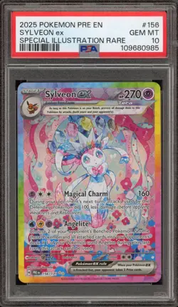 Pokemon Sylveon ex Prismatic Evolutions Special Illustration Rare #156 PSA 10 - Image 1