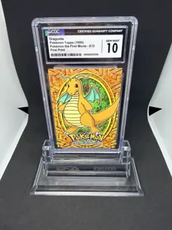 Dragonite Pokemon Topps 1999 The First Movie E12 First Print CGC 10 - Image 1